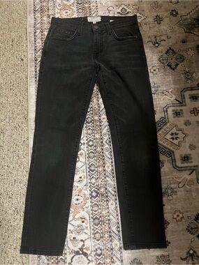 CURRENT/ELLIOTT Black Leather Jeans with Signature Label size 23